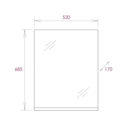 Зеркало Onika ЭКО 52 205210