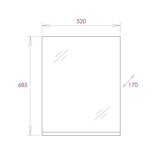 Зеркало Onika ЭКО 52 205210