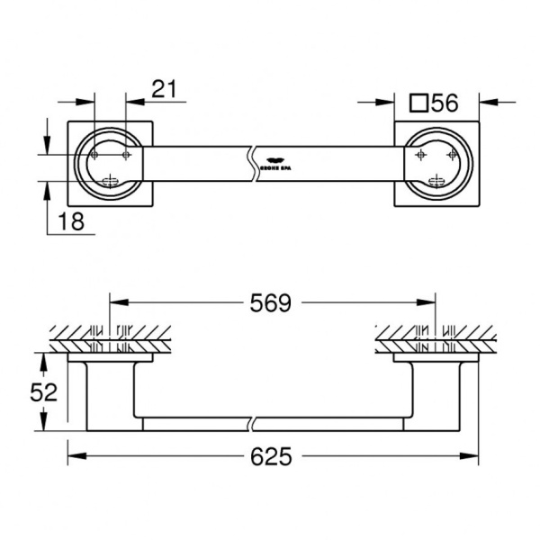 Держатель полотенца Grohe Allure 40341GN1