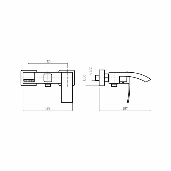 Смеситель для ванны FASHUN A53018-21 Смеситель для ванны FASHUN A53018-21