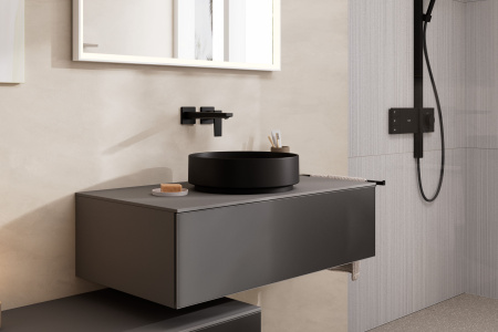 Смеситель для раковины встраиваемый Hansgrohe Metropol 32526670 черный матовый 
