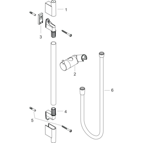 Душевая штанга Hansgrohe Unica S Puro 28632670 черный матовый
