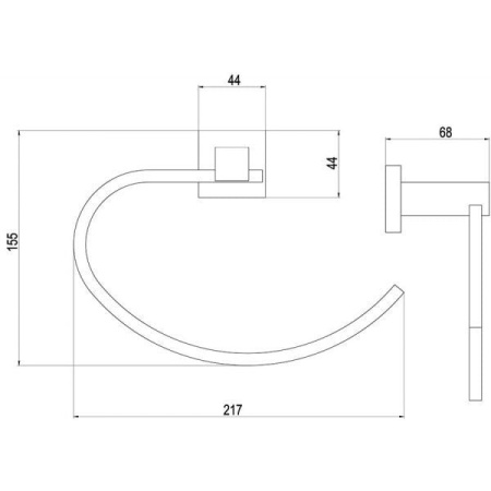 Полотенцедержатель полукольцо Timo Selene 10050/00