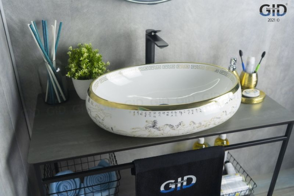 Раковина накладная (60х41) Gid Nc472