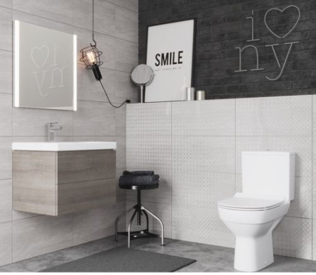 Унитаз напольный безободковый Cersanit CARINA Clean On 011 3/5 DPL EO slim S-KO-CAR011-3/5-COn-S-DL-w