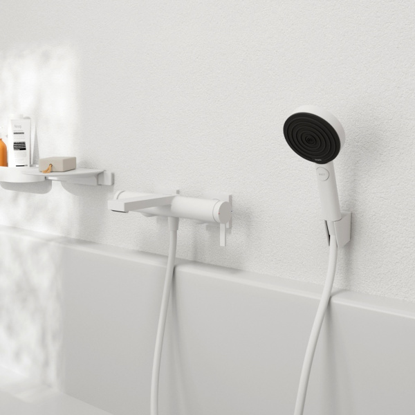 Смеситель для ванны однорычажный Hansgrohe Tecturis E 73420700 белый матовый
