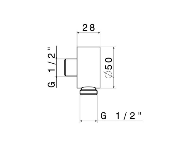 Подключение для шланга Kerama Marazzi Ole 2299KM.M0.071 Подключение для шланга Kerama Marazzi Ole 2299KM.M0.071