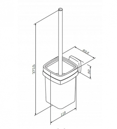 Стойка с туалетной щеткой Am.Pm Gem A9033400