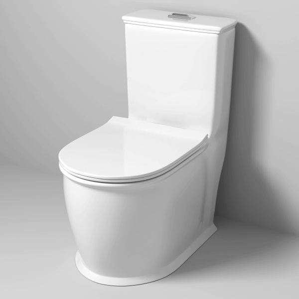 Унитаз напольный безободковый Grossman Retro GR-4492S с сиденьем микролифт