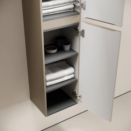 Шкаф-пенал подвесной Sancos Code PCD35GB серо-бежевый матовый