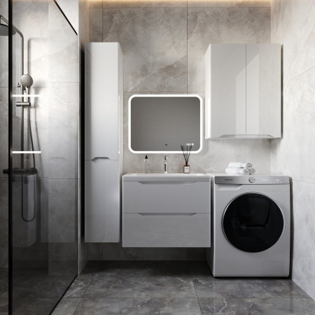 Шкаф подвесной Style Line Марелла мини 60 Люкс Plus СС-00002422 белый глянец