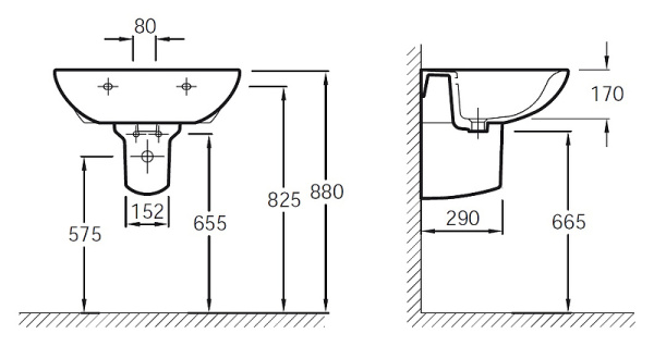 Полупьедестал для раковины Jacob Delafon Odeon 19085-00