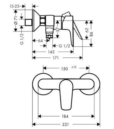Смеситель для душа Hansgrohe Talis E 71760670