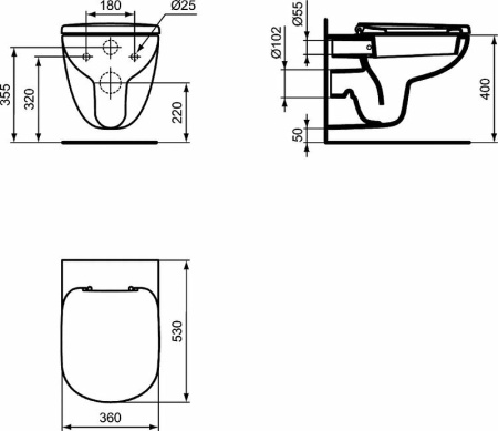 Комплект унитаза с инсталляцией Ideal Standard W440101