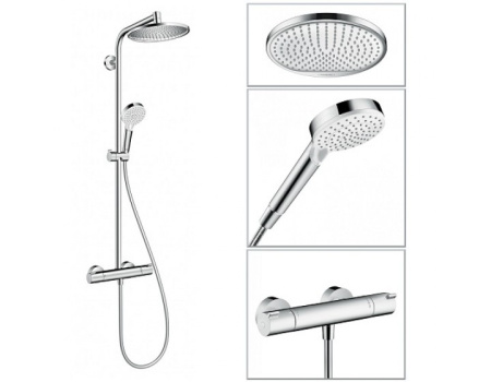 Душевая система с тремостатом Hansgrohe Crometta S 240 1jet Showerpipe 27267000 хром