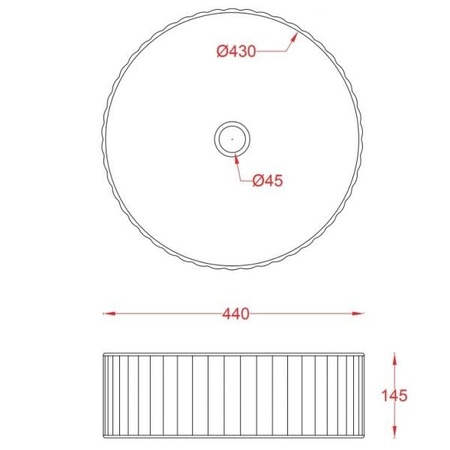Раковина чаша Artceram Millerighe OSL010 01 00 bi