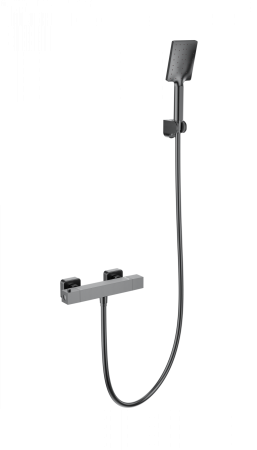 Смеситель для душа с термостатом WONZON & WOGHAND STAY 3, темный графит WW-B2062-A-BGG
