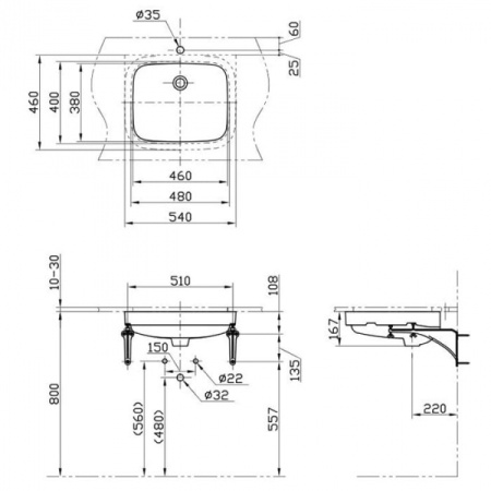 Раковина Toto LW765Y#XW