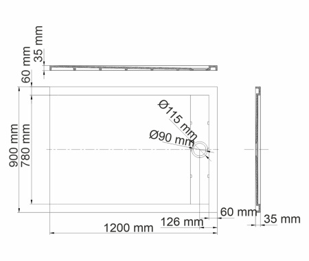Душевой поддон (120х90) WasserKRAFT Abens 20T07