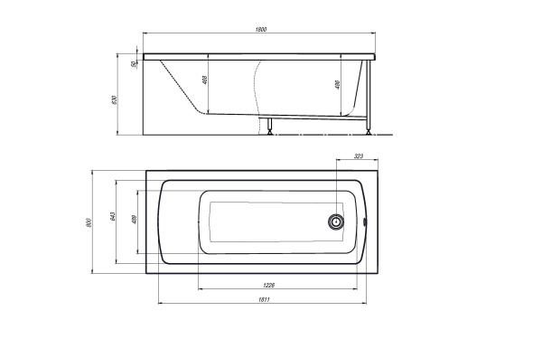 Акриловая ванна (180х80) Timo RITTA1880 Акриловая ванна (180х80) Timo RITTA1880