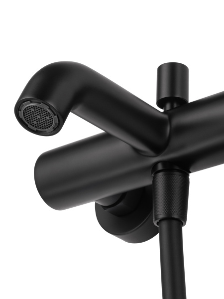 Смеситель для ванны с душем WONZON & WOGHAND STICK, черный матовый WW-88639017-MB