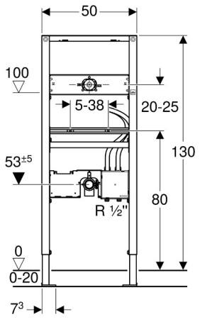 Инсталляция для раковины Geberit Duofix 111.558.00.1