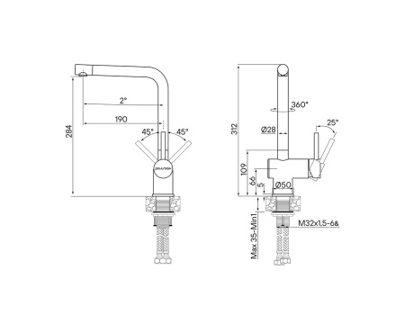 Смеситель для кухни Paulmark Spring Sp212067-SS