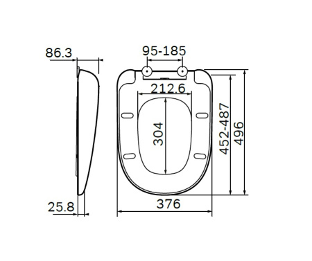 Сиденье для унитаза с микролифтом Am.Pm Sensation C307851WH