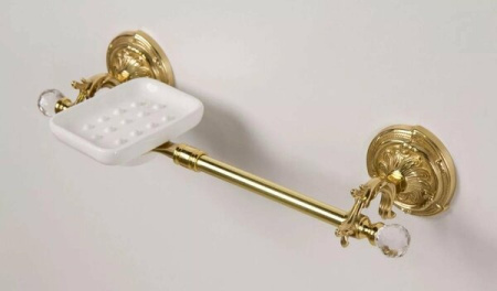 Полотенцедержатель с мыльницей Art&Max Barocco AM-2057P-Do-Ant-C