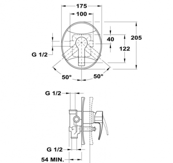 Смеситель для душа и ванны TEKA VITA 242400200 (24.240.02.00) Смеситель для душа и ванны TEKA VITA 242400200 (24.240.02.00)