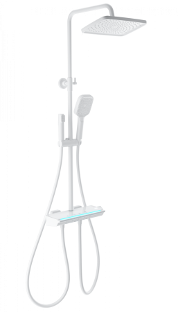 Душевая система с термостатом WONZON & WOGHAND MUSE Lumia, белый матовый WW-B4174-MW