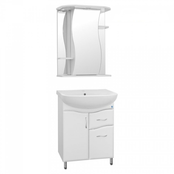 Тумба под раковину напольная Style Line Эко Волна 55 ЛС-00000098 белый