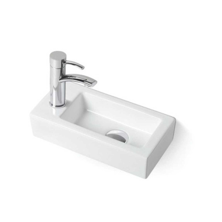 Раковина подвесная (37х18) Vincea VBS-133L белый, левая