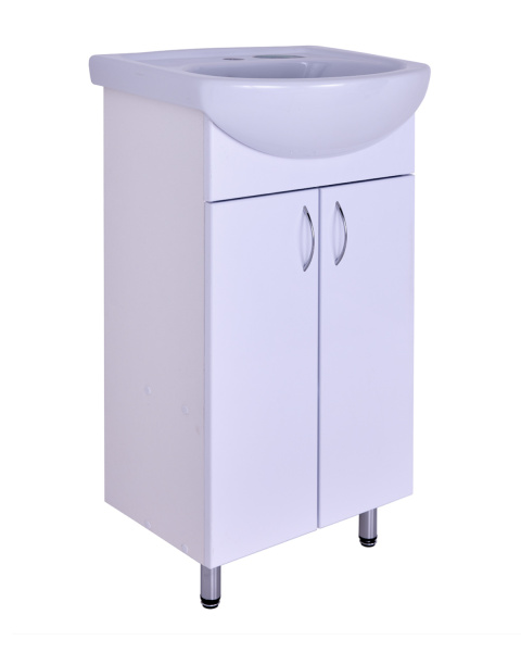 Тумба напольная с раковиной Orange Лайт LA-45TUW+RA белый