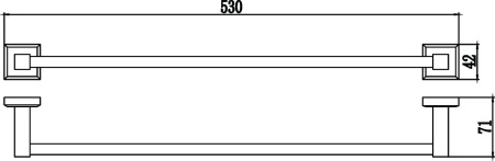 Держатель для полотенец прямой 50 см Savol 95 S-509524