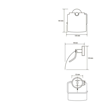 Держатель туалетной бумаги с крышкой  Bemeta NEO 104112015