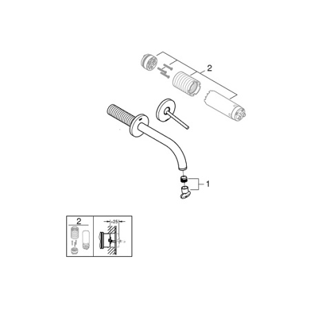 Смеситель для раковины Grohe Atrio New Joy 19918 AL3 (19918AL3) темный графит матовый