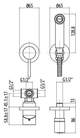 Гигиенический набор Gattoni PD 2211/22COcr