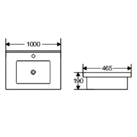 Раковина накладная (100х46,5) beWash BK6100467VT001