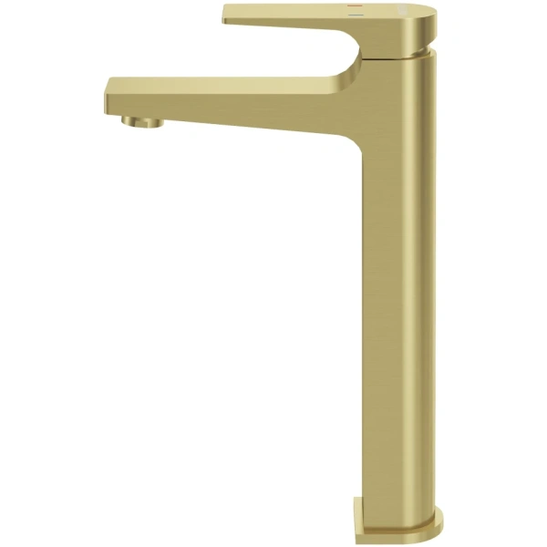 Смеситель для раковины высокий Grossman Classic 520.K35.04.320 золото сатиновый Смеситель для раковины высокий Grossman Classic 520.K35.04.320 золото сатиновый