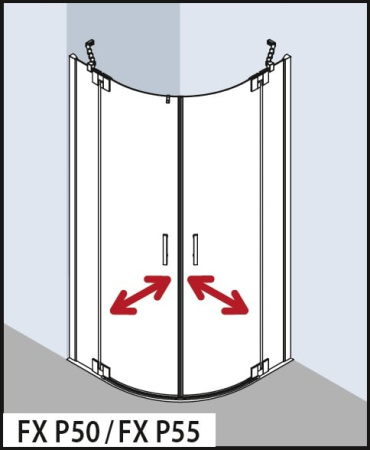 Душевая дверь Kermi FX P55 09020VPK