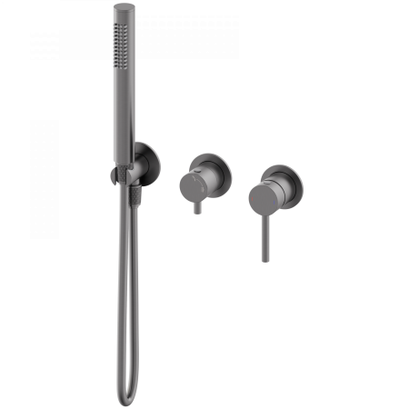 Смеситель для душевой системы встраиваемый WONZON & WOGHAND STICK, темный графит WW-838017-BGM