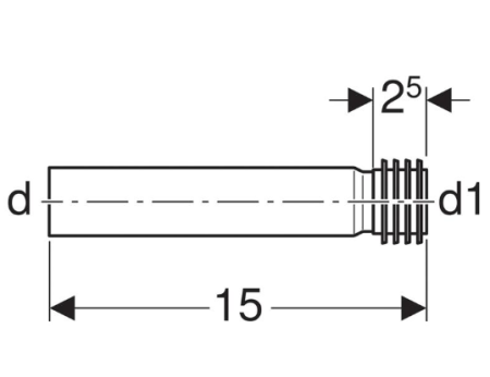 Удлинитель колена смыва Geberit, с манжетой 152.489.16.1
