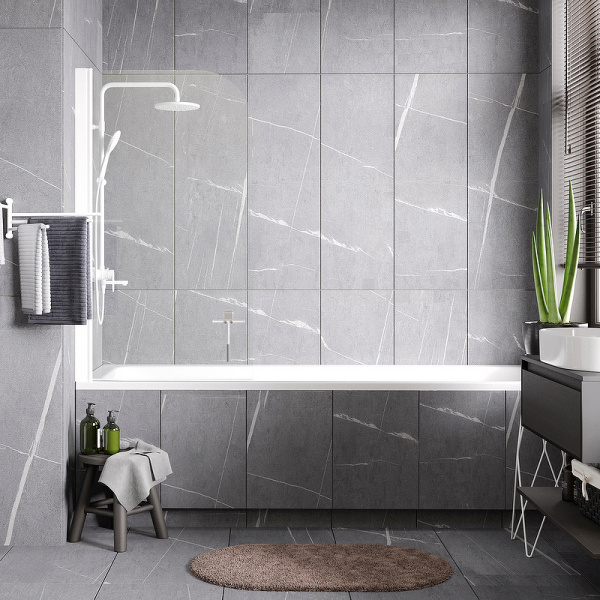 Стеклянная шторка на ванну (80х140) WasserKRAFT Leine 35P01-80W