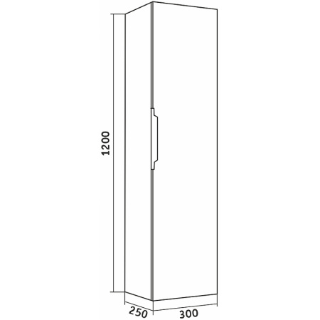 Пенал подвесной Grossman КРОСС 303006 бетон