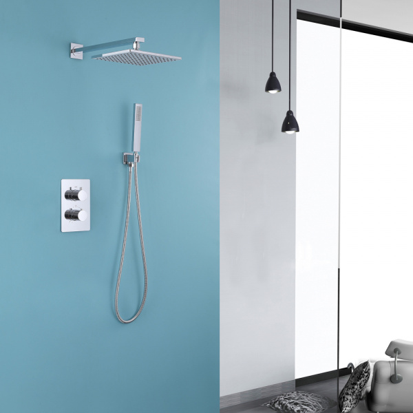 Душевой комплект ABBER Weiss Insel AF8051 скрытого монтажа без излива, термостат, хром