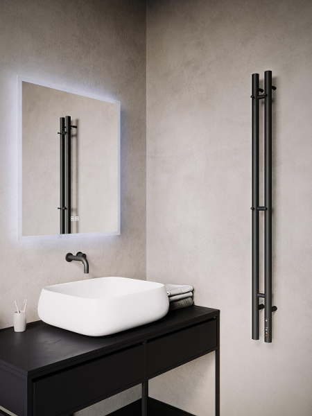 Электрический полотенцесушитель (120х10) Terminus DU0 4670078573926 черный