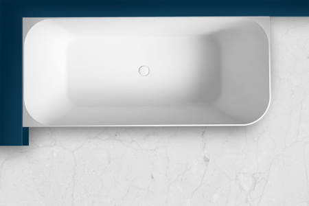 Ванна из искусственного камня (170х75)  ABBER Stein AS9621-1.7 L белая матовая