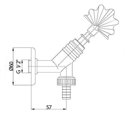 Кран для стиральной машины GPD Antic CMS20