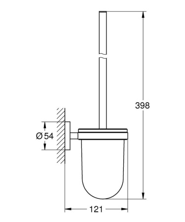 Tуалетный "ершик" в комплекте, Grohe Essentials 1024682430 (черный матовый)